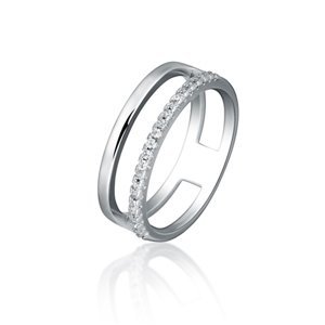 Dámský stříbrný prsten se zirkony STRP0522F