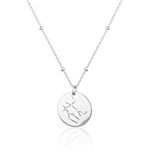 Stříbrný náhrdelník znamení zvěrokruhu blíženci SVLN0327XH2BIBL