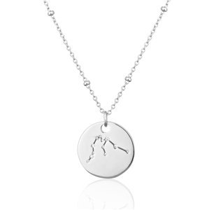Stříbrný náhrdelník znamení zvěrokruhu vodnář SVLN0327XH2BIVO