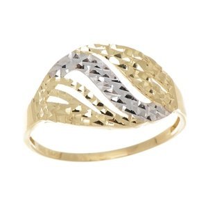 Prsten ze žlutého zlata bez kamínků PR0294F + DÁREK ZDARMA