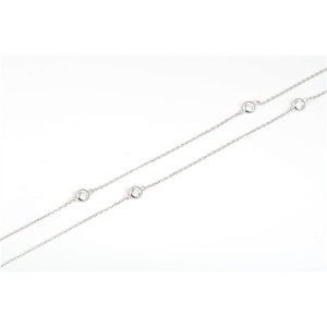 Moderní stříbrný náhrdelník se zirkony 90cm SVLN0464X75BI90 + dárek zdarma