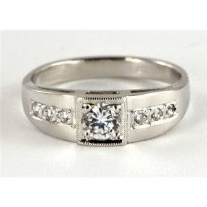 Briliantový prsten z bílého zlata 0014 + DÁREK ZDARMA