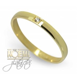 Zlatý prsten s diamantem + DÁREK ZDARMA