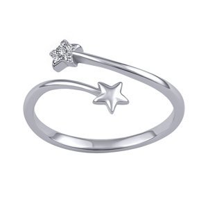Stříbrný otevřený univerzální prsten Algo s Brilliance Zirconia