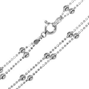 Stříbrný decentní náhrdelník DELICE varianta 50cm