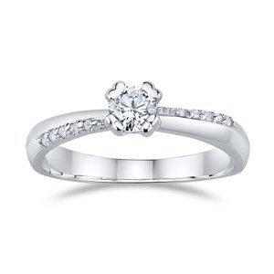 Stříbrný prsten se Swarovski® Zirconia velikost obvod 59 mm