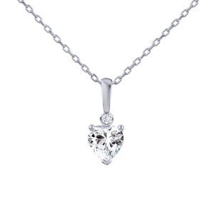 Stříbrný náhrdelník srdce Aris s Brilliance Zirconia