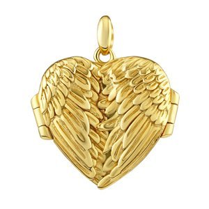 Stříbrný - pozlacený přívěsek Yulian medailonek ve tvaru srdce
