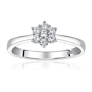 Stříbrný prsten FLORA se Swarovski® Zirconia velikost obvod 56 mm