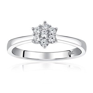 Stříbrný prsten FLORA se Swarovski® Zirconia velikost obvod 63 mm