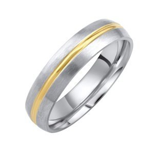 Snubní ocelový prsten DAKOTA pro muže i ženy velikost obvod 54 mm