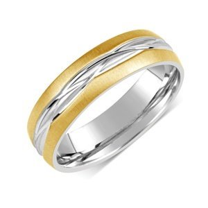 L'AMOUR snubní prsten pro muže i ženy z chirurgické oceli velikost obvod 53 mm