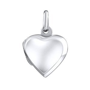 Stříbrný medailon otevírací srdce 15 mm