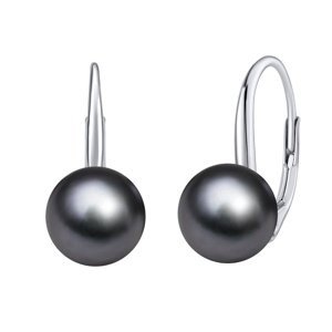 Stříbrné perlové náušnice Tahiti Swarovski® Crystals