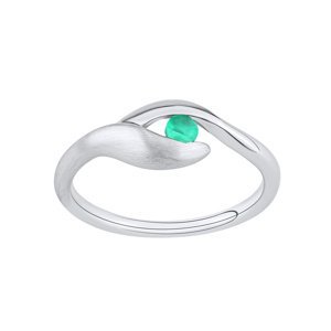 Stříbrný prsten Claire s pravým Smaragdem velikost obvod 54 mm