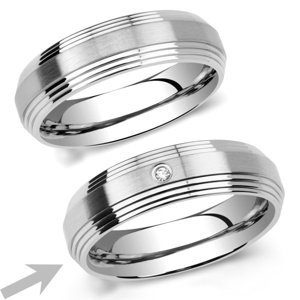 L´AMOUR prsten snubní pro ženy z chirugické oceli velikost obvod 60 mm