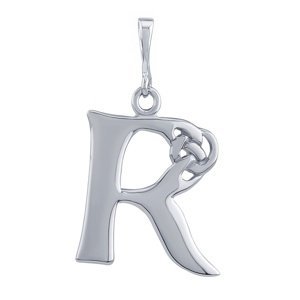 Keltský stříbrný přívěsek písmeno R