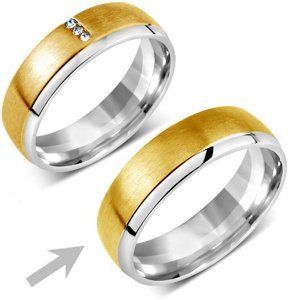 Snubní ocelový prsten pro muže VIENNE velikost obvod 60 mm