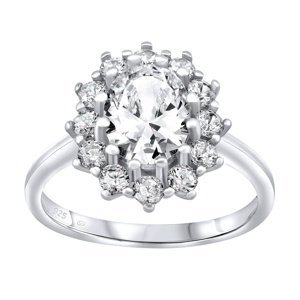 Stříbrný prsten CESARIA s Brilliance Zirconia velikost obvod 47 mm