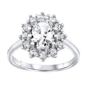 Stříbrný prsten CESARIA s Brilliance Zirconia velikost obvod 56 mm