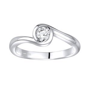 Stříbrný prsten se Swarovski® Zirconia velikost obvod 49 mm