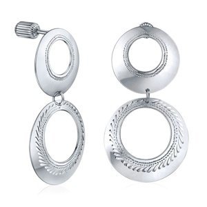 Elegantní stříbrné kruhové náušnice