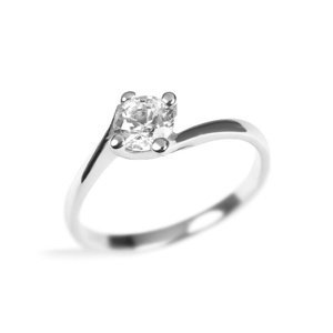 Decentní stříbrný prsten Crystal 6mm se Swarovski® Zirconia velikost obvod 61 mm