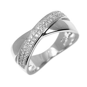 Zářivý stříbrný prsten LÉONCE velikost obvod 47 mm