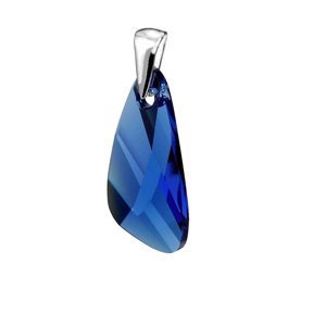 Stříbrný přívěsek Wing 23mm Capri Blue se Swarovski® Crystals