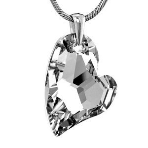 Stříbrný přívěsek Argent Heart 27mm se Swarovski® Crystals