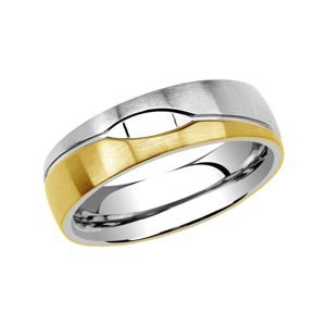 Ocelový snubní prsten pro muže LE BLANC velikost obvod 62 mm