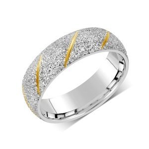 L'AMOUR snubní prsten pro muže i ženy z oceli velikost obvod 54 mm