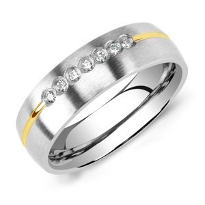 Snubní ocelový prsten pro ženy PARIS velikost obvod 52 mm