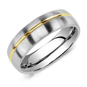 Snubní ocelový prsten pro muže PARIS velikost obvod 73 mm