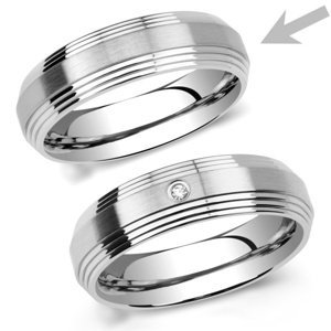 L´AMOUR prsten snubní  pro muže z chirugické oceli velikost obvod 62 mm