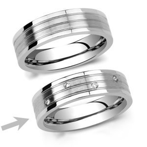 L´AMOUR dámský ocelový snubní prsten velikost obvod 60 mm