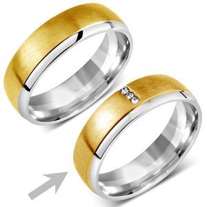 Snubní ocelový prsten pro ženy VIENNE velikost obvod 56 mm