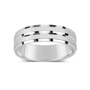 Stříbrný snubní prsten 5mm velikost obvod 47 mm