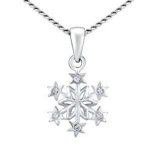 Stříbrný náhrdelník SNĚHOVÁ VLOČKA