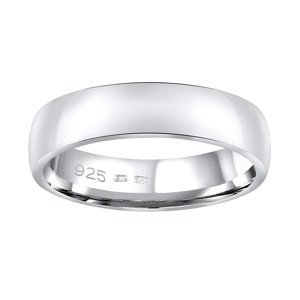 Snubní stříbrný prsten POESIA v provedení bez kamene pro muže i ženy velikost obvod 56 mm