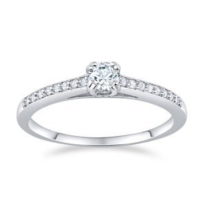 Stříbrný prsten ATHENAIS se Swarovski® Zirconia velikost obvod 53 mm
