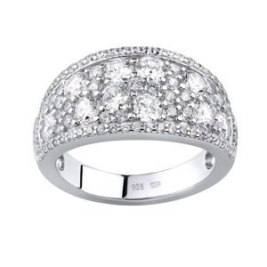 Luxusní stříbrný prsten CARMEN se zirkony velikost obvod 62 mm