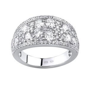 Luxusní stříbrný prsten CARMEN se zirkony velikost obvod 51 mm