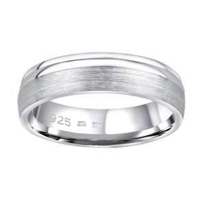 Snubní stříbrný prsten AMORA v provedení bez kamene pro muže i ženy velikost obvod 61 mm