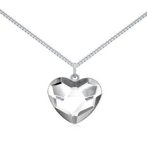 Stříbrný náhrdelník se Swarovski® Crystals srdce čiré