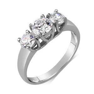 Stříbrný prsten DARION se Swarovski® Zirconia velikost obvod 51 mm
