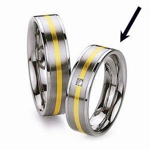 Ocelový prsten - snubní - pro ženy RC2042-Z velikost obvod 60 mm