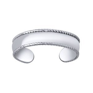Otevřený stříbrný prsten na nohu Sandy