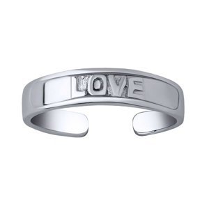 Stříbrný prsten na nohu Arty s nápisem Love