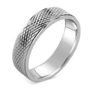L´AMOUR Snubní prsten s rytím z oceli velikost obvod 66 mm